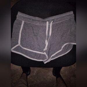 Gray Women's Shorts with White Trim